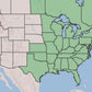 Map of Royal Fern Distribution in US